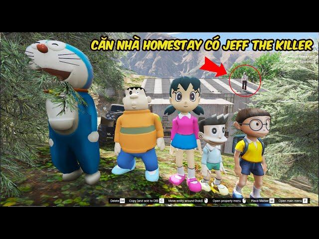 GTA 5 Mod - Biệt Đội Nobita Doremon Thuê Homestay Đi Nghĩ Lễ 2/9 Thì Gặp Jeff The Killer