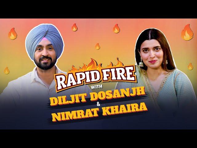 Diljit Dosanjh Ne Total Kiniyan Filman Kitiyan ??  | Rapid Fire With Diljit Dosanjh & Nimrat Khaira