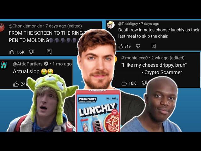 Lunchly, But it's Just MrBeast, KSI and Logan Paul getting Cooked in the Comments