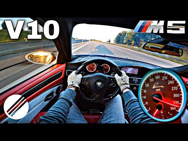 700HP BMW M5 E60 V10 BI-KOMPRESSOR TOP SPEED DRIVE ON GERMAN AUTOBAHN 