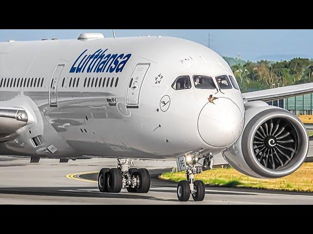 300 PLANE TAKEOFFS & LANDINGS in 3 HRS, Aircraft Identification  Frankfurt Airport Plane Spotting