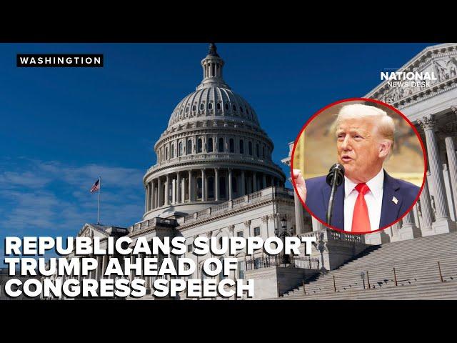 House Republicans support Trump ahead of his address to Congress