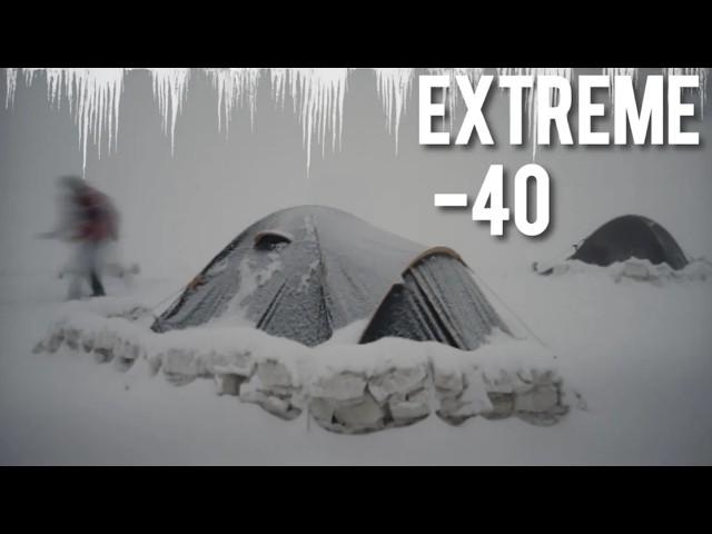 EXTREME -40° Solo Winter Cold Camping 4 Days | Snowstorm, Hot Tent Camping in CRAZY Blizzard