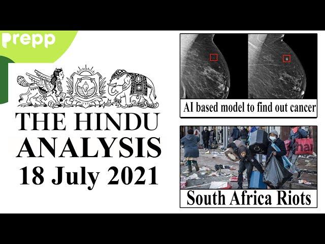 The Hindu Newspaper Analysis | 18 July 2021 | UPSC CSE/IAS | Current Affairs