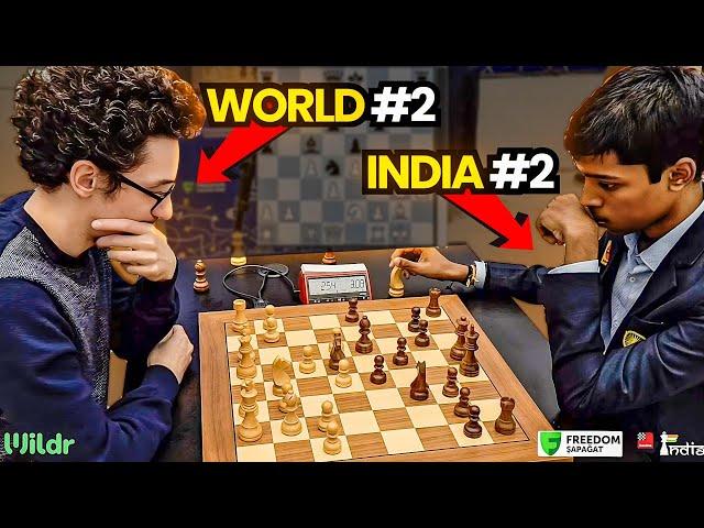 Fabiano Caruana vs R Praggnanandhaa | An Insane Endgame | World Blitz 2023