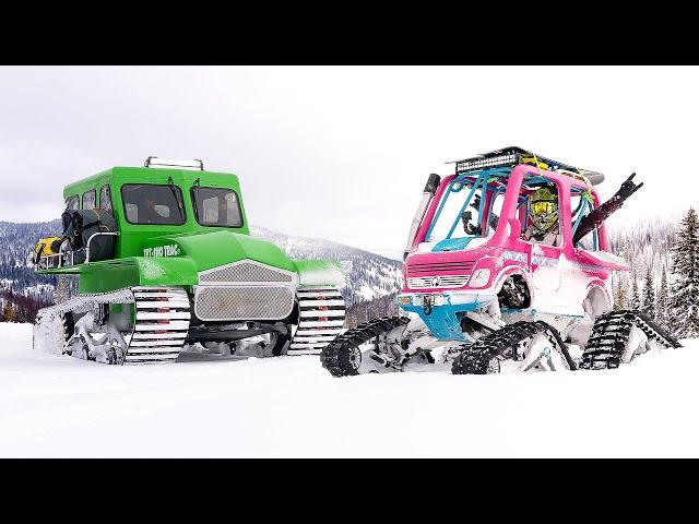 60 HP Toy VS Real Snow Cat! Solar Powered Summit.