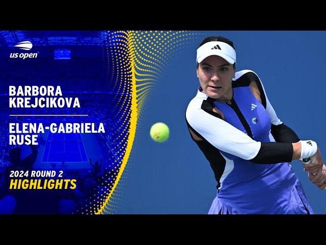 Barbora Krejcikova vs. Elena-Gabriela Ruse Highlights | 2024 US Open Round 2