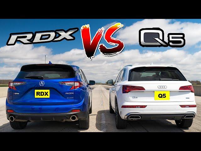 Watch 2021 Acura RDX A Spec race 2021 Audi Q5 Sline. Drag Race!