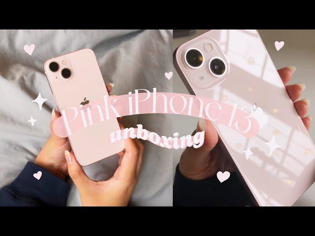  iphone 13 aesthetic unboxing  [ pink + 256gb ] 