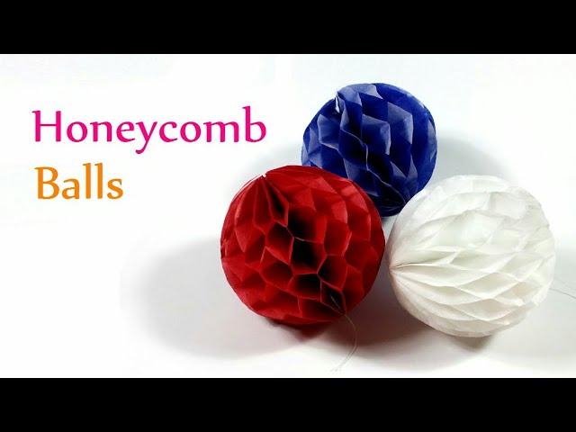 DIY | Diwali Special | Paper Ball How to make paper honeycomb ball | Bharti's Creative Art And Craft