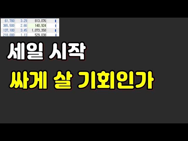 싸게 살 기회인가