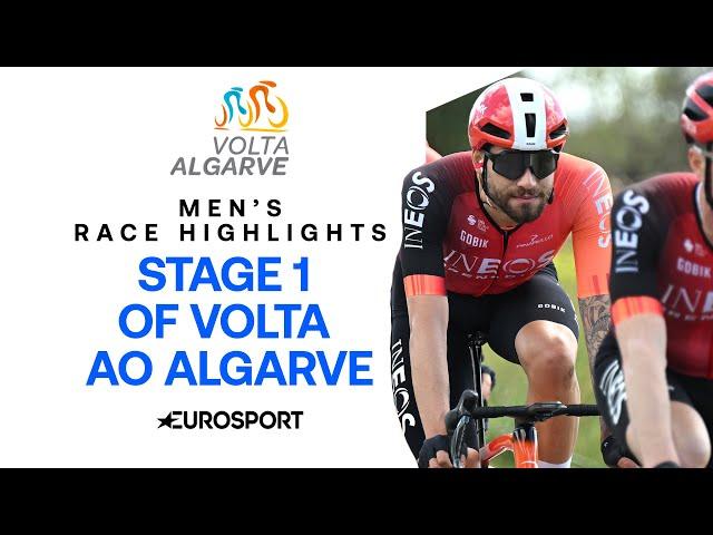 PANDAMONIUM IN PORTUGAL!  | Men's Stage 1 Race Highlights Volta Algarve 2025 | Eurosport Cycling