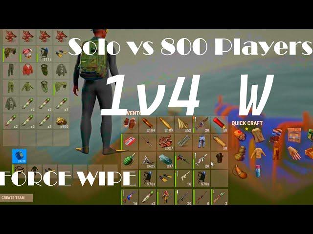 800 Players vs SOLO Force Wipe!(Rustoria Main)