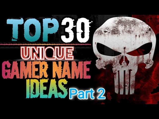 Top 30 Unique Gamer Name Ideas || Cool & Unique names for #FREEFIRE and #pubg || #AxomGamer