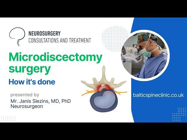 How exactly lumbar microdiscectomy surgery is being done?