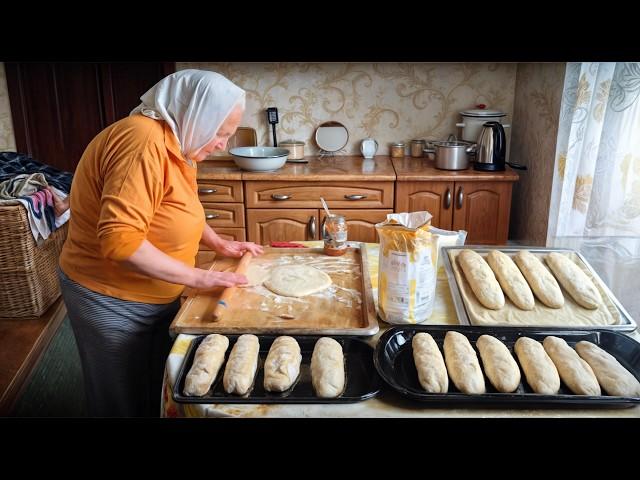 Lonely Grandmother in Carpathian Village Shares Ancient Recipe. Mountain Life Far from Civilization.