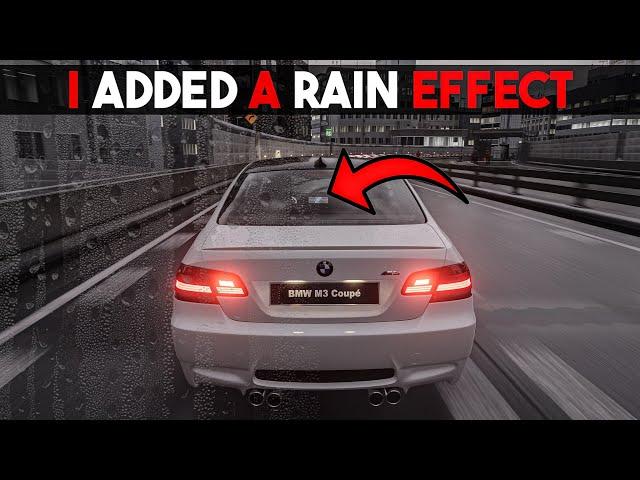 Would Gran Turismo 7 look better with the arcade-type rain effect from Forza on its screen?