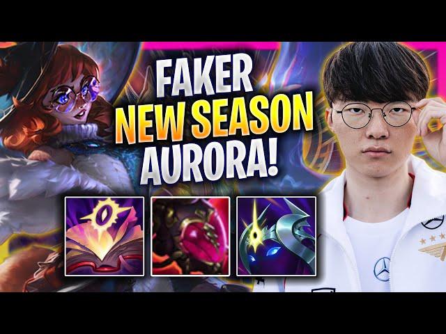 FAKER TRIES AURORA IN THE NEW NOXUS SEASON! - T1 Faker Plays Aurora MID vs Akali! | Season 2025