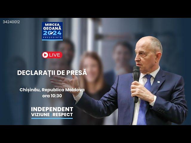 LIVE DIN CHIȘINĂU - Declarații de presă