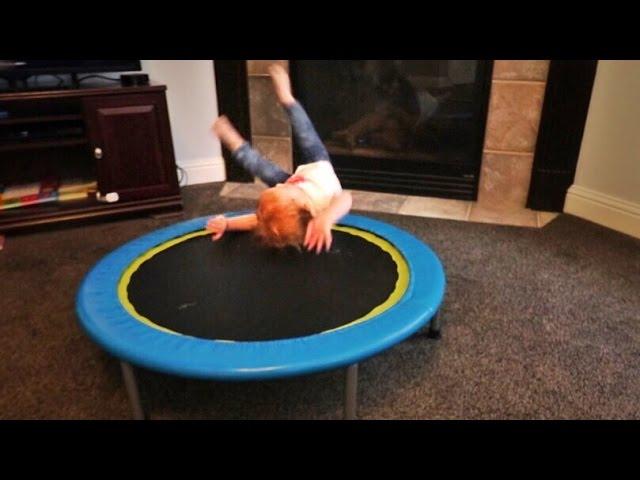 Baby Flip on Trampoline!!