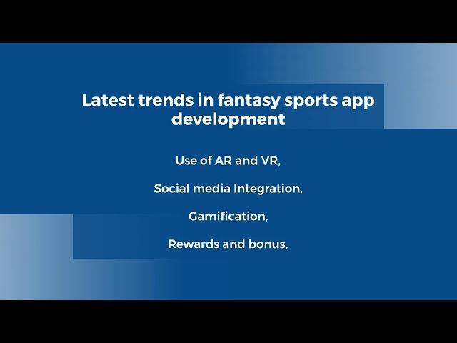 Latest Trends & Challenges in Fantasy Sports App Development | Fantasy Sports Tech