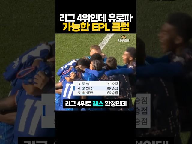 리그 4위인데 '유로파 갈수도 있는' EPL 클럽