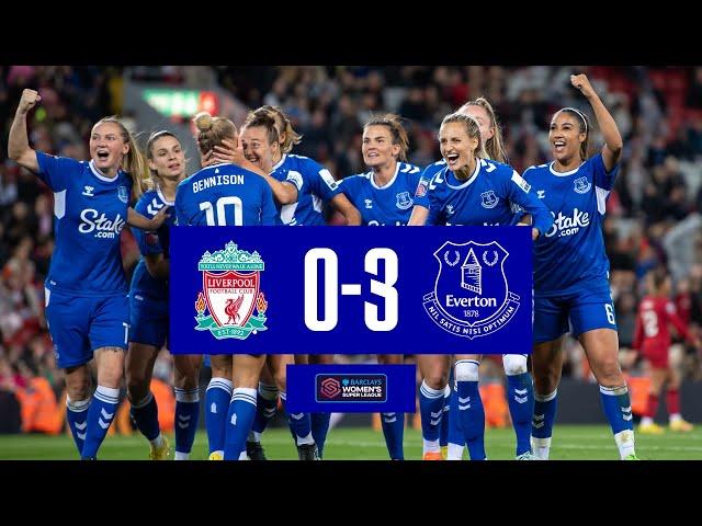 WOMEN'S SUPER LEAGUE HIGHLIGHTS: LIVERPOOL 0-3 EVERTON | BLUES CLAIM MERSEYSIDE DERBY WIN!