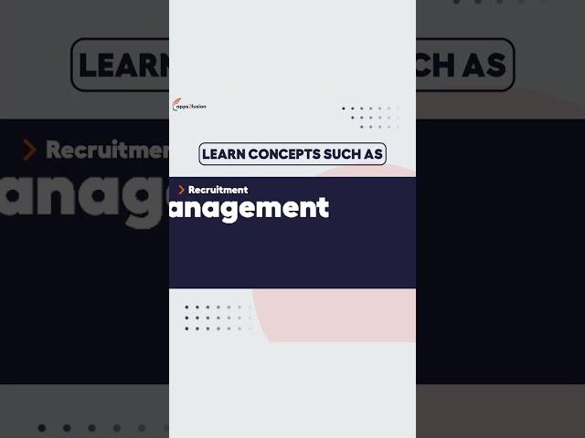 Oracle Recruiting Cloud Training
