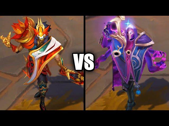 Mythmaker Jhin vs Dark Cosmic Jhin Legendary Skins Comparison (League of Legends)