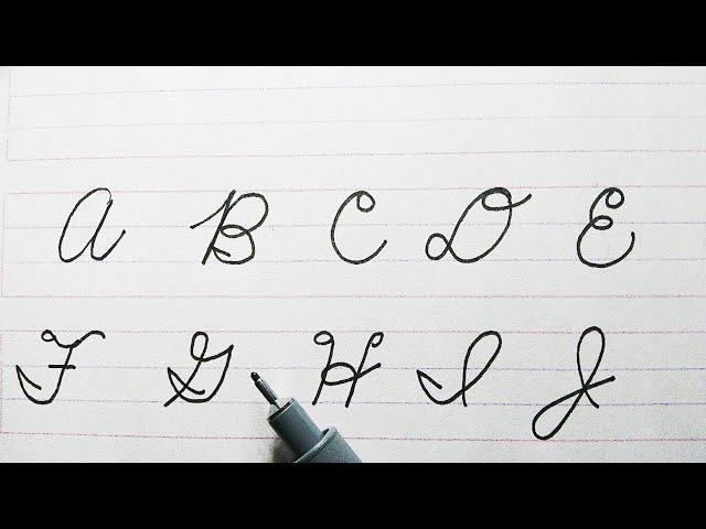 New American cursive writing, Capital letters (A to Z), Cursive handwriting EASY ( looped cursive )