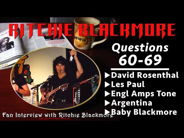 Ritchie Blackmore interview ️ Questions 60-69 David Rosenthal Les Paul Engl Tone 1996 Rainbow Fans