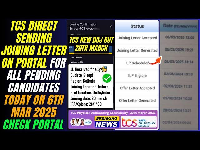 TCS Released Remaining Joining Letter | TCS Joining Letter 2024-2025 | TCS New DOJ Out 20 March 2025