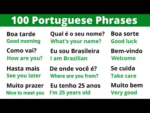 100 Basic and Essential Phrases in Portuguese for Beginners