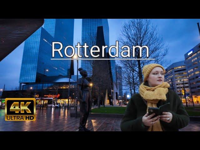 Professional Walking Tour of Rotterdam, Netherlands (2024) | 4K/60fps