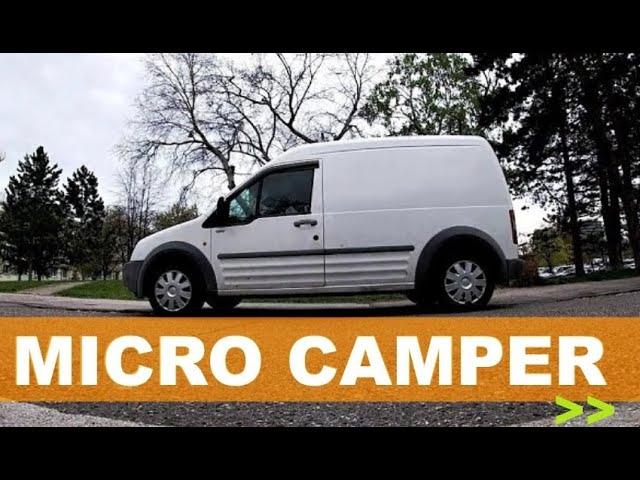 Urban Stealth Camping in Micro Camper Ford Transit Connect (fast version)