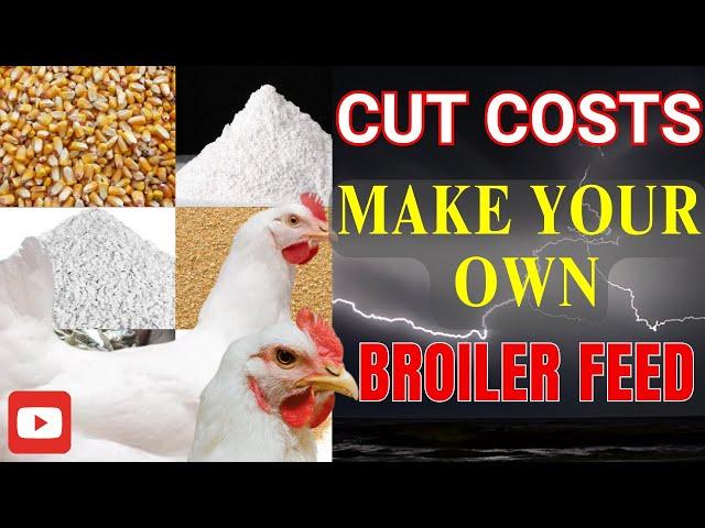 How to make cheap broiler chicken feed from home using local ingredients.