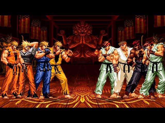 [KOF Mugen] Ryo Sakazaki Team vs Ryu Team