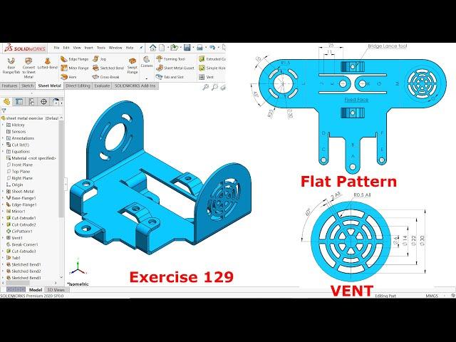 SolidWorks Sheet metal Exercise 129-Sketched Bend and Jog