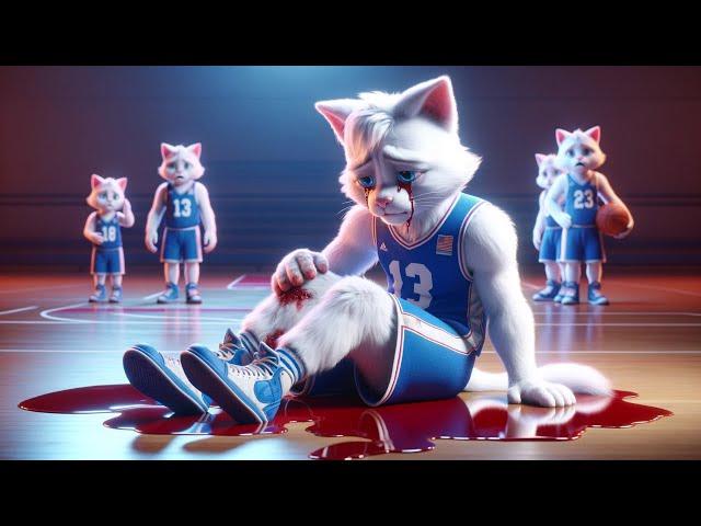 Cat playing Basketball Fulfilling Dad's Dream  #cat #ai #catlover #catvideos #aiimages #aicat