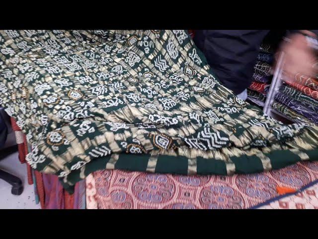 BANDHANI HANDLOOM KALA COTTON TRADITION GREEN GHARCHOLA GUJARAT SAREE | KALA BANDHEJ