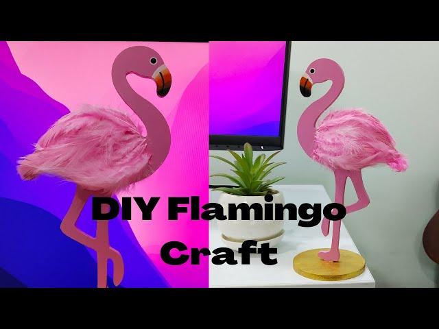 DIY Flamingo Craft #cookyandcrafty