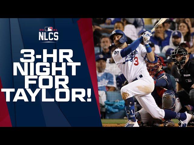 Chris Taylor has a HISTORIC night with 3 home runs!