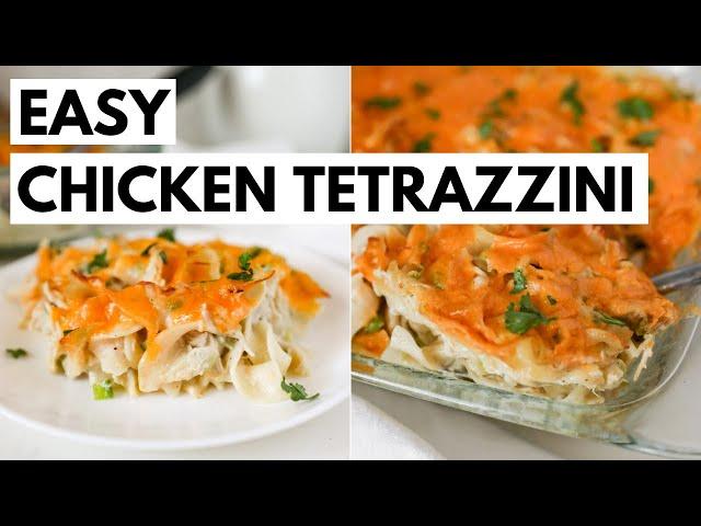 Easy CHICKEN TETRAZZINI CASSEROLE Recipe!