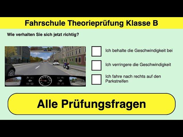  Führerschein Theorieprüfung: Alle Fragen & Antworten!2024