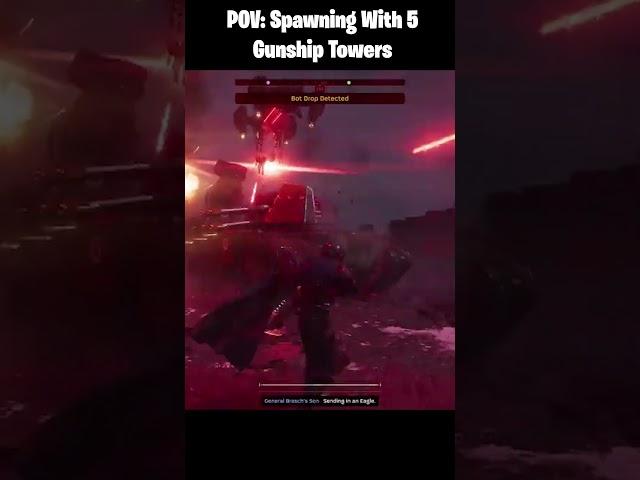 HELLDIVERS 2 - POV: Spawning With 5 Gunship Towers
