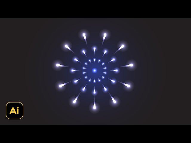 Easy to Draw a Simple Glow Firework in Illustrator