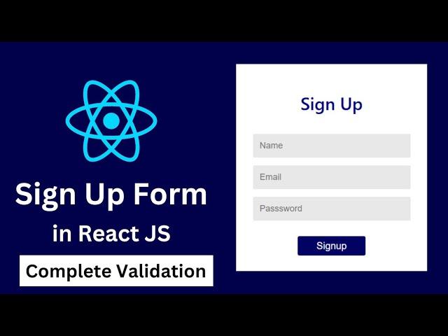 How To Make Login & Signup Form in React JS | React JS Registration Form | React JS Project