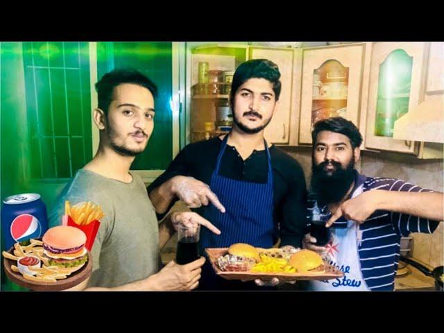 HOMEMADE ZINGER BURGER DURING LOCKDOWN | MR B VLOGS | VISHAL GHOURI | SHAZAD BHATTI | KENNY GILL