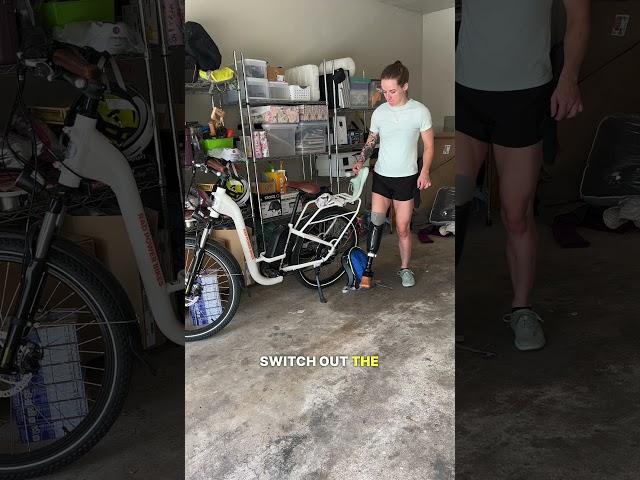 My biking leg (prosthetic!)! GRWM amputee bike ride