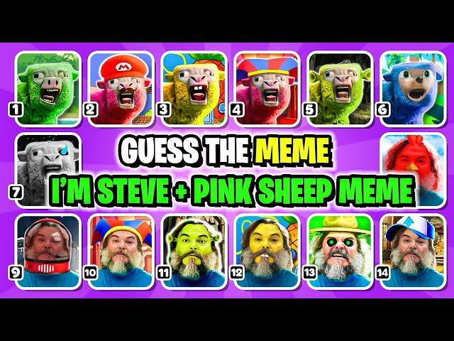 Guess Meme Song, Pink Sheep + I'm Steve Meme In Different Universes..! #507